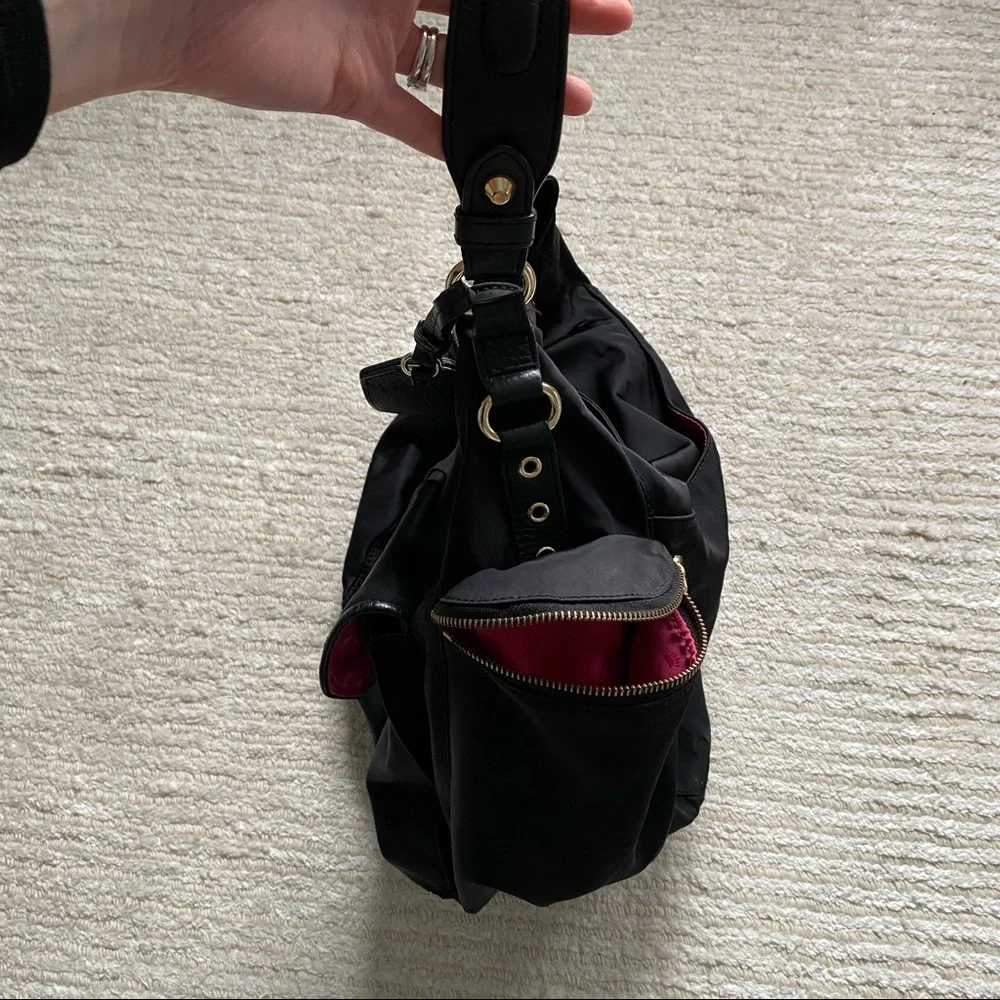 Juicy Couture black nylon hobo purse